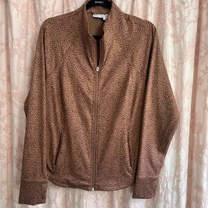 Athleta Brown Leopard Print Women's Jacket. X-Large.